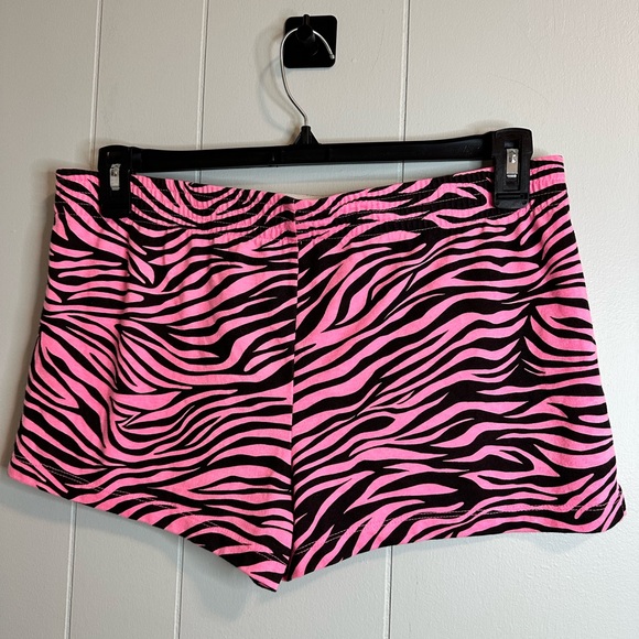 No Boundaries Pink / Black Zebra Mini Shorts - Picture 5 of 7